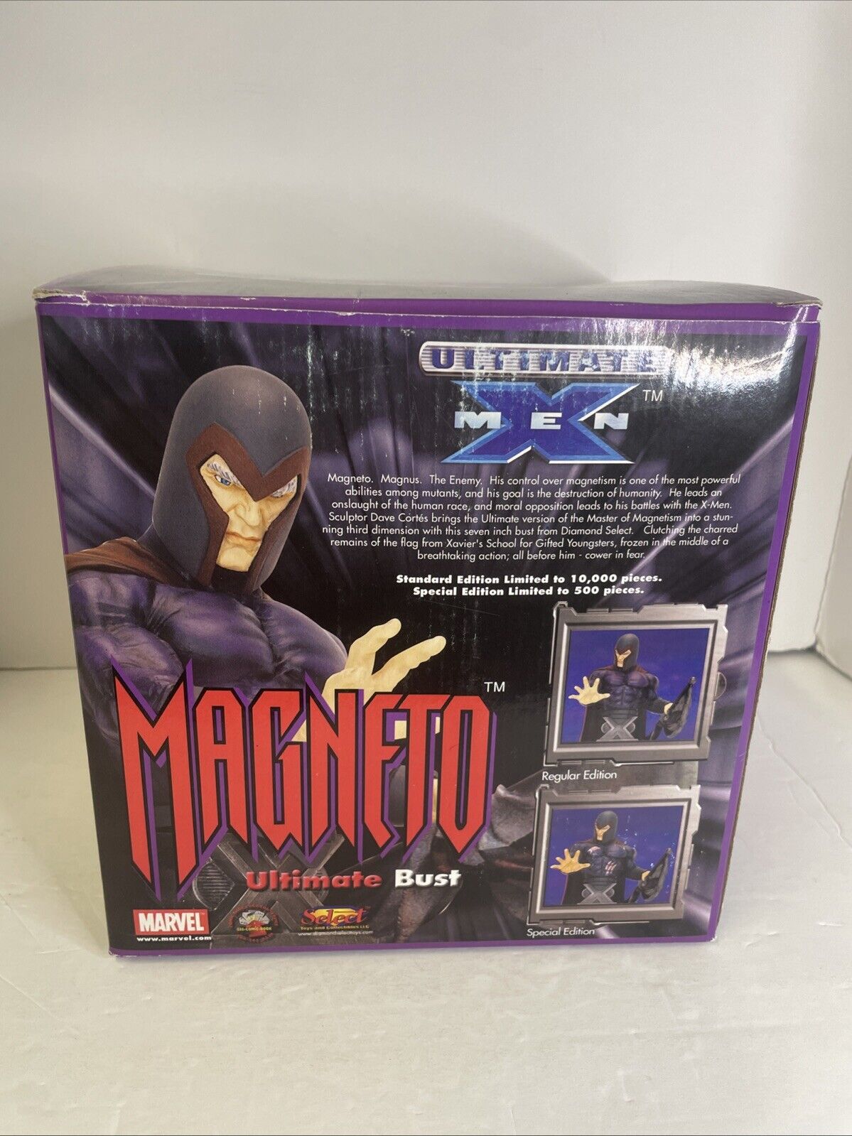 ULTIMATE X-MEN MAGNETO BUST STATUE DIAMOND SELECT (2002) MARVEL LIMITED +