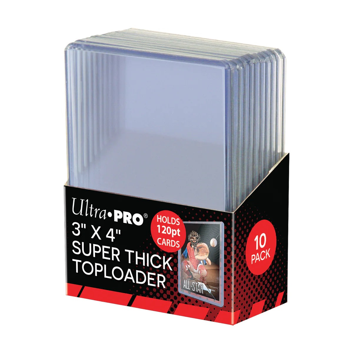 Ultra Pro Top Loader 3"x4" 120pt - 4.05x3.11x1.45 In. Pack of 10