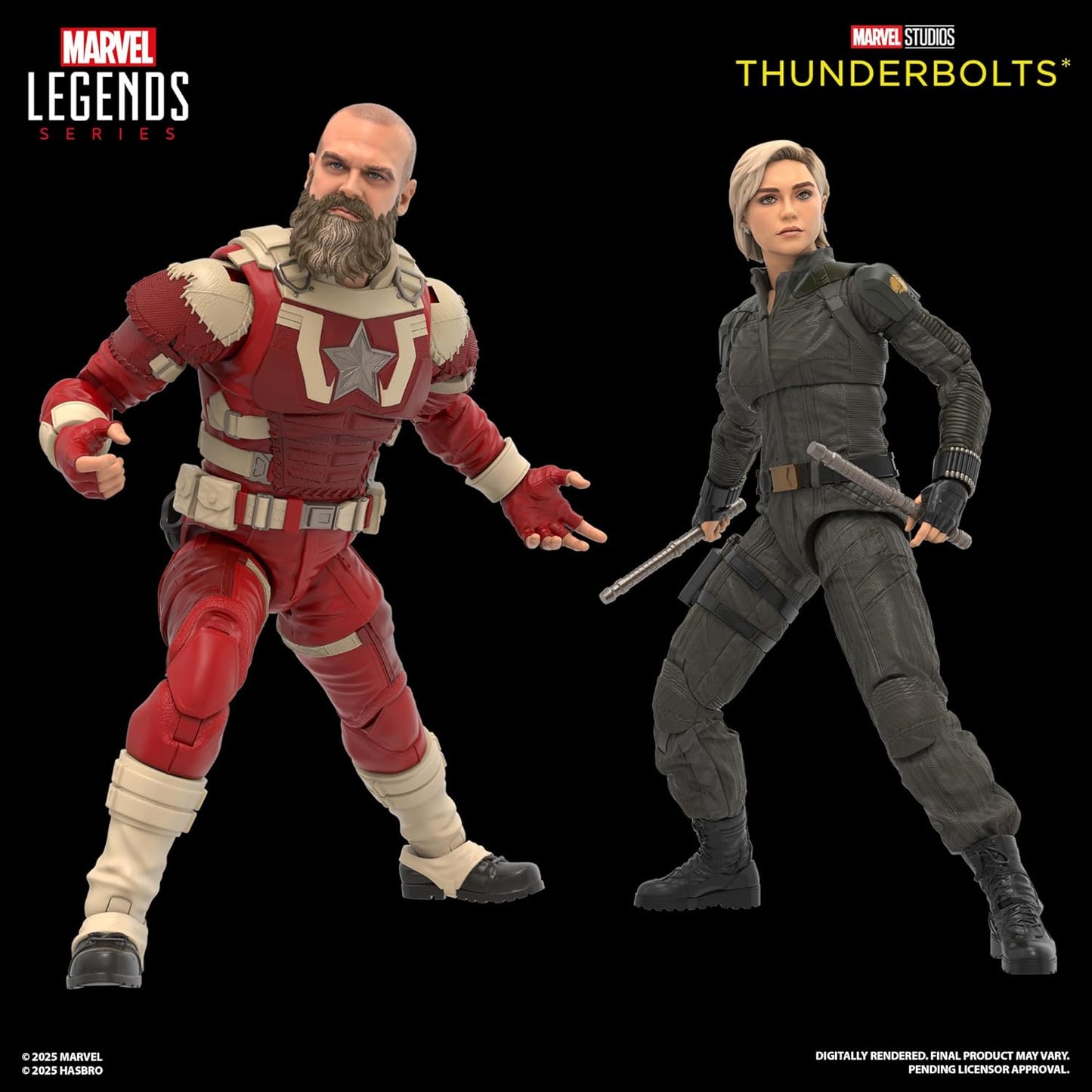 Marvel Legends Series Yelena Belova and Red Guardian 2-Pack, Thunderbolts* Movie Collectible 6-Inch Action Figures