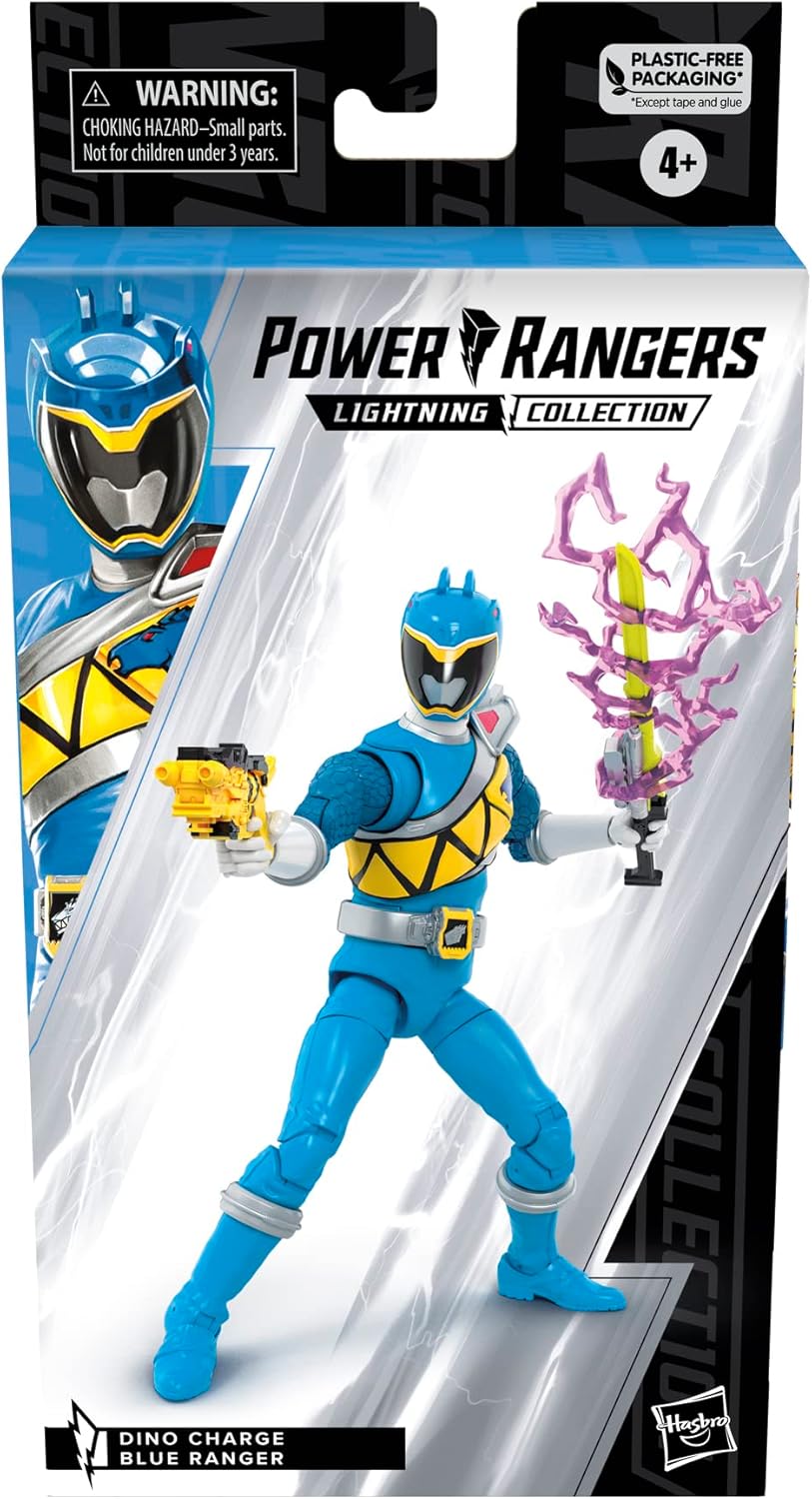 Power Rangers Lightning Collection Dino Charge Blue Ranger 6-inch Action Figure, Toys and Action Figures for Kids Ages 4 and Up