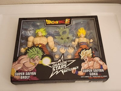 Dragon Stars Series - Dragon Ball Super - Super Saiyan Goku (Battle Damage Ver.) vs Super Saiyan Broly Battle Pack Action Figure Set