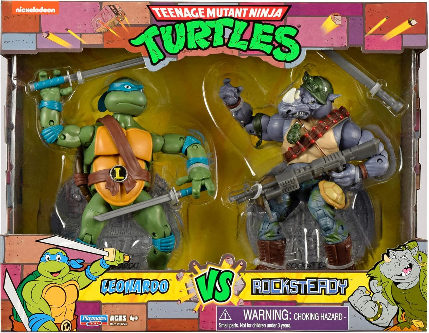 Teenage Mutant Ninja Turtles Leo vs. Rocksteady 2 Pack
