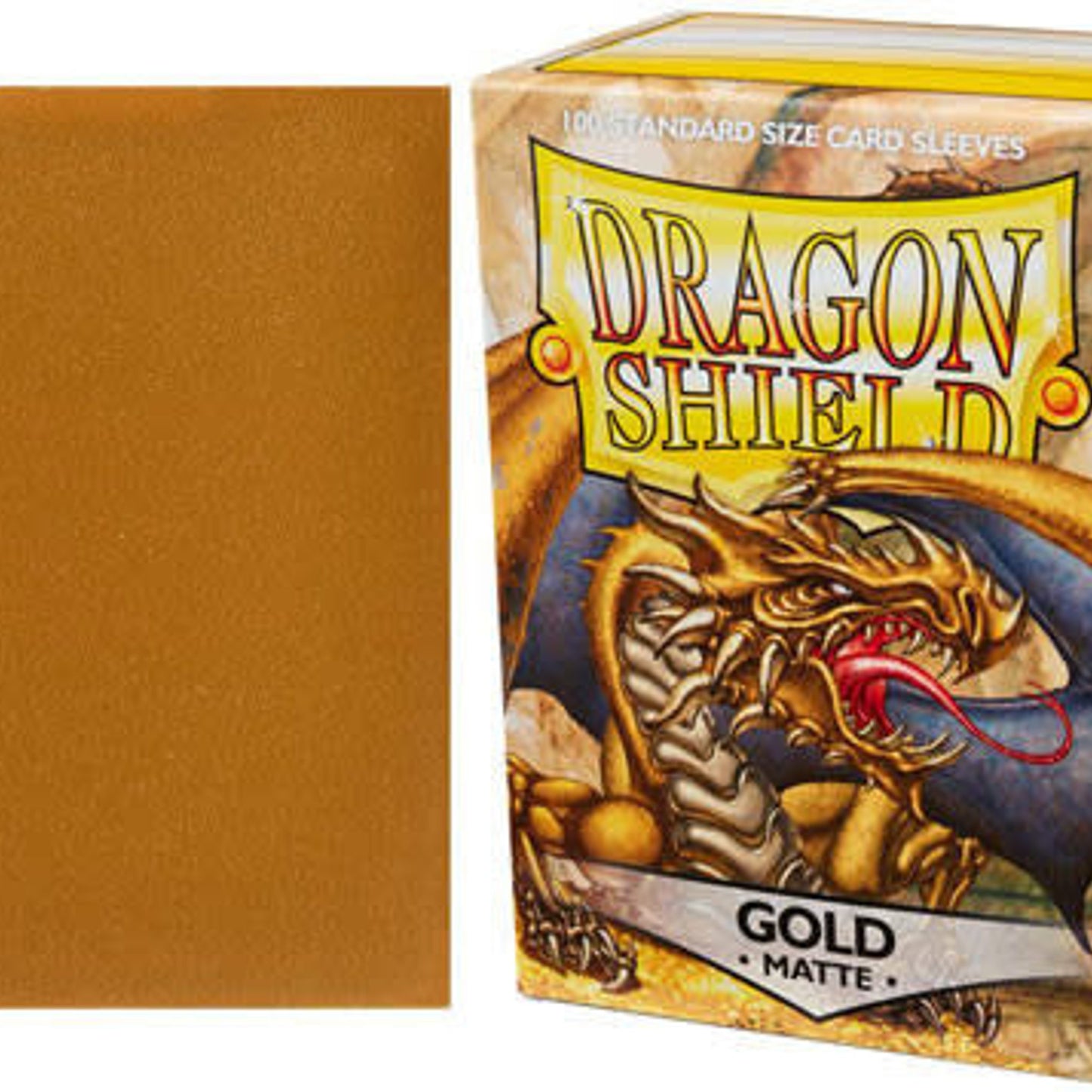 Arcane Tinmen Dragon Shield Matte Gold - 100 Card Sleeves