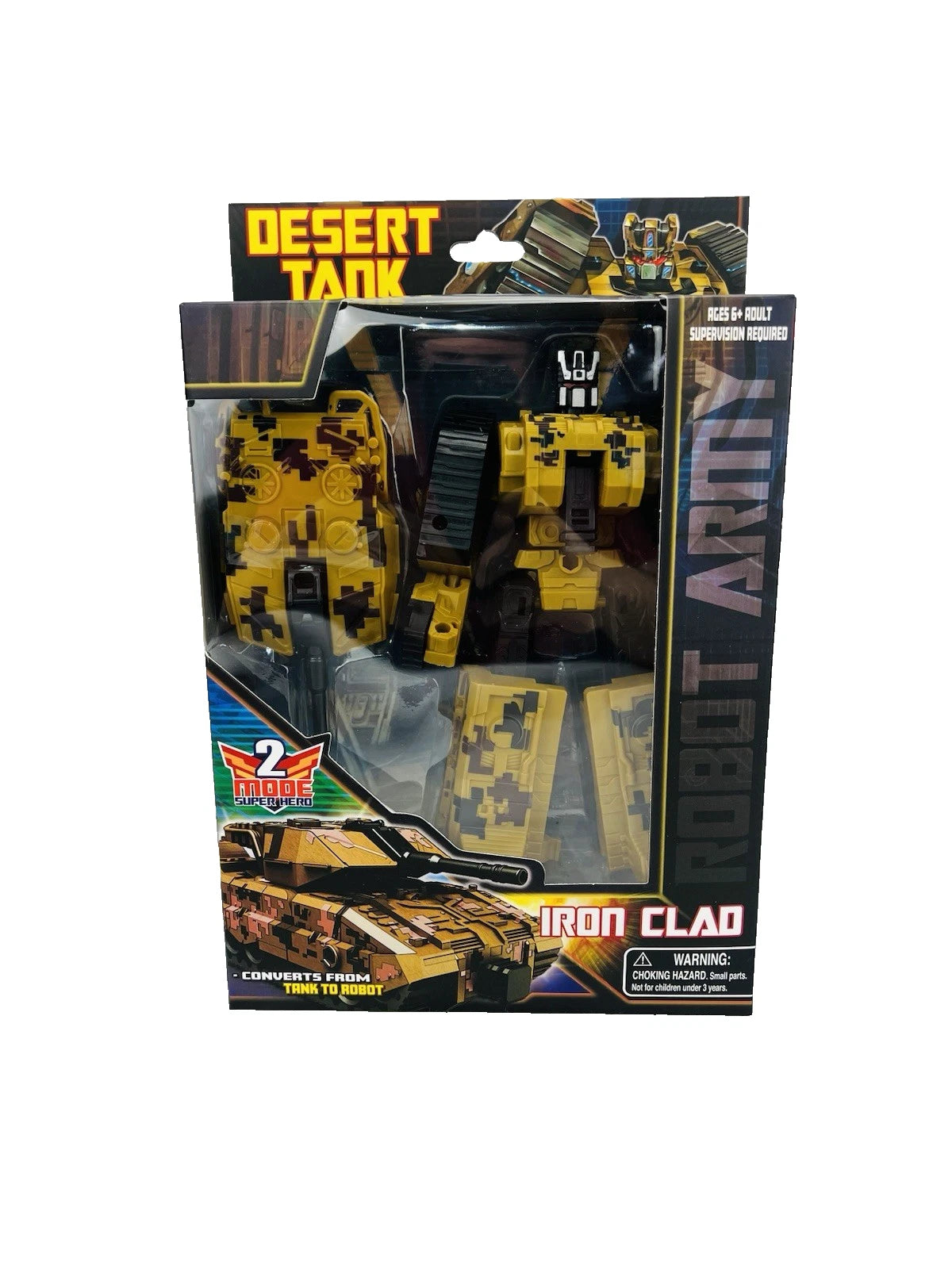 ROBOT ARMY IRON CLAD – 2-in-1 Transforming Desert Tank to Robot Action Figure