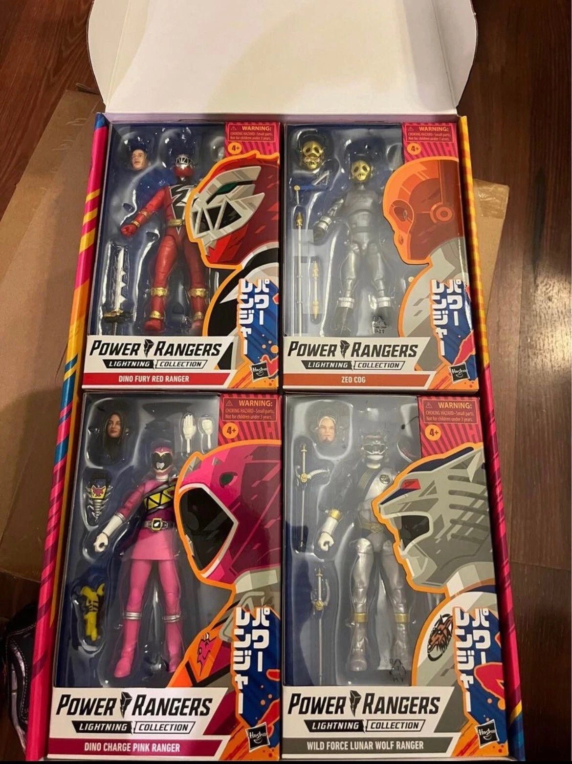 Lightning Collection Power Rangers 4 Pack Zeo Cog Dino Charge Fury Wild Force