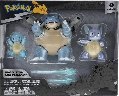 Pokemon Evolution 3 Pack - Squirtle Wartortle Blastoise Battle Figures PKW2773