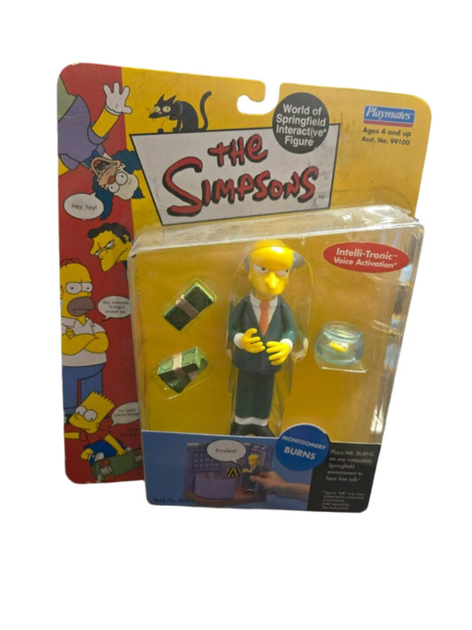 The Simpsons Springfield Interactive Figure Montgomery Burns MIB Playmates 99111