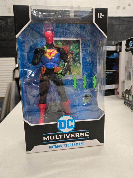 DC Multiverse Batman Superman Fusion Action Figure 7 Inch Detailed Toy