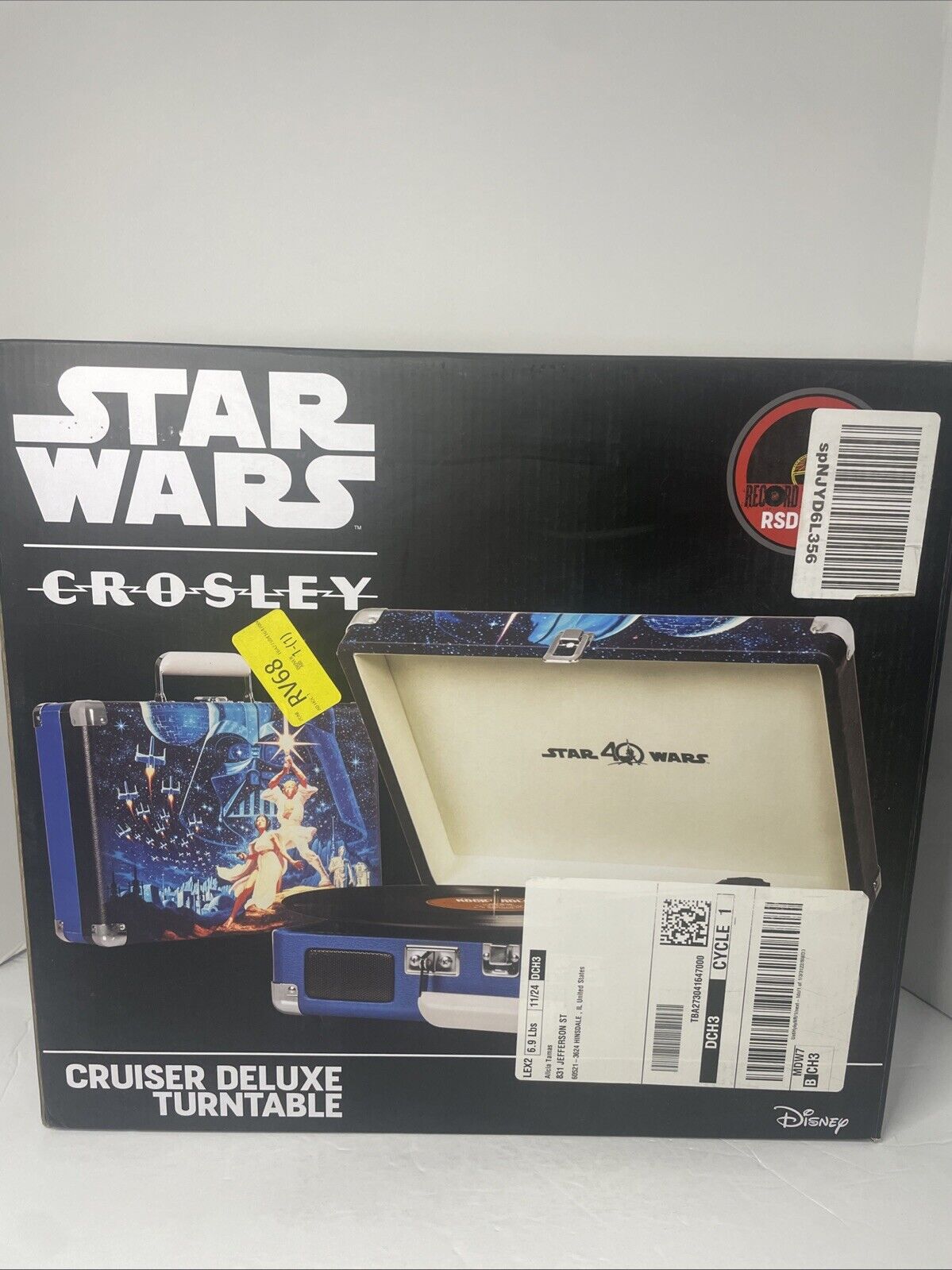 Limited Edition Star Wars Turntable Record Player W/ Bluetooth