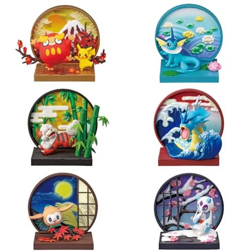 Re-Ment Pokemon Japanese Window Box, PVC ABS, 70x140x55 mm