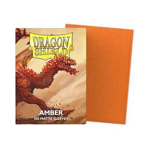 Dragon Shield Matte Amber Deck Protector - 100 Card Game Pieces