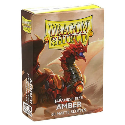 Dragon Shield Japanese Deck Protector 59x86mm Matte Amber, Pack of 60
