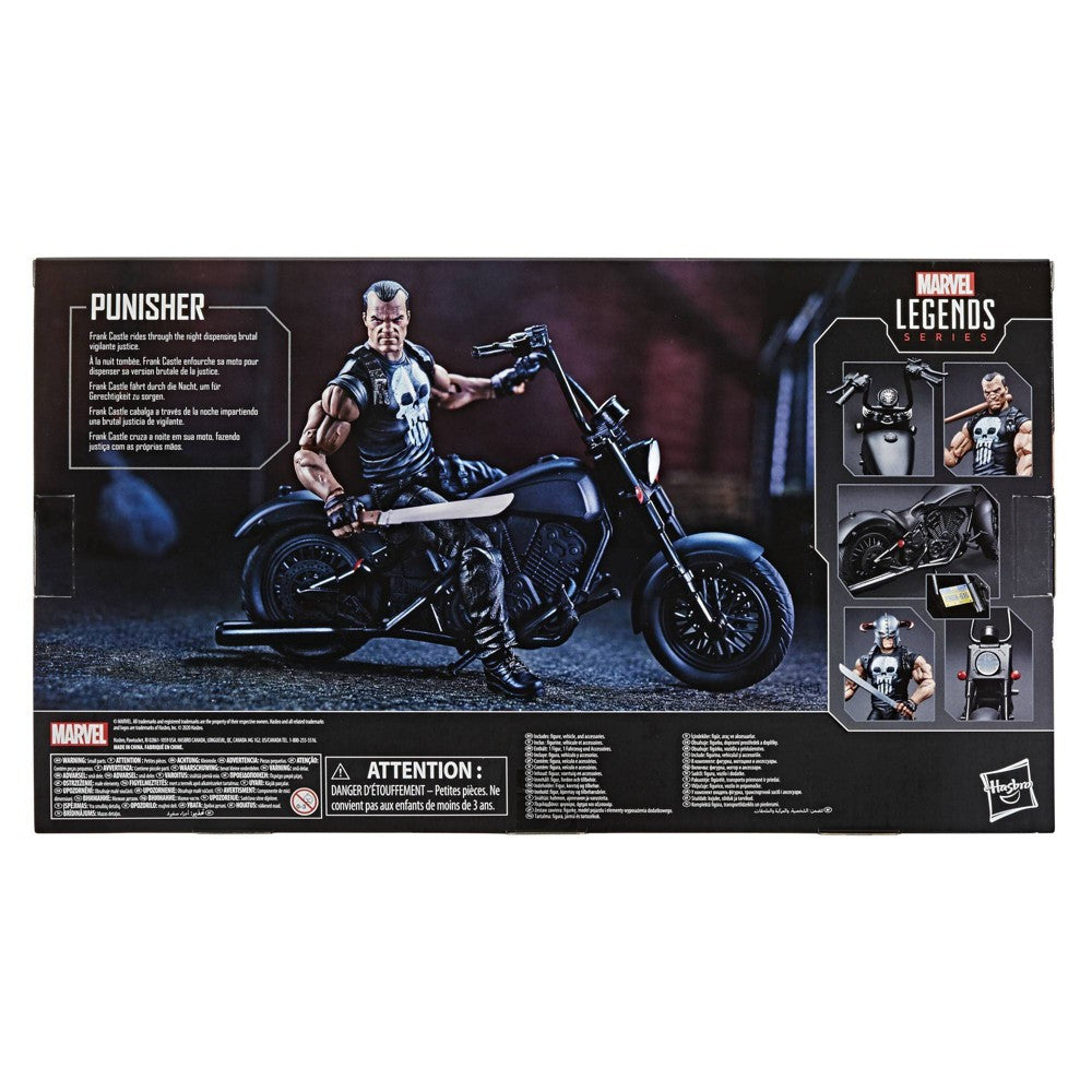 Marvel Legends Series 6-Inch Punisher Action Figure with Motorcycle