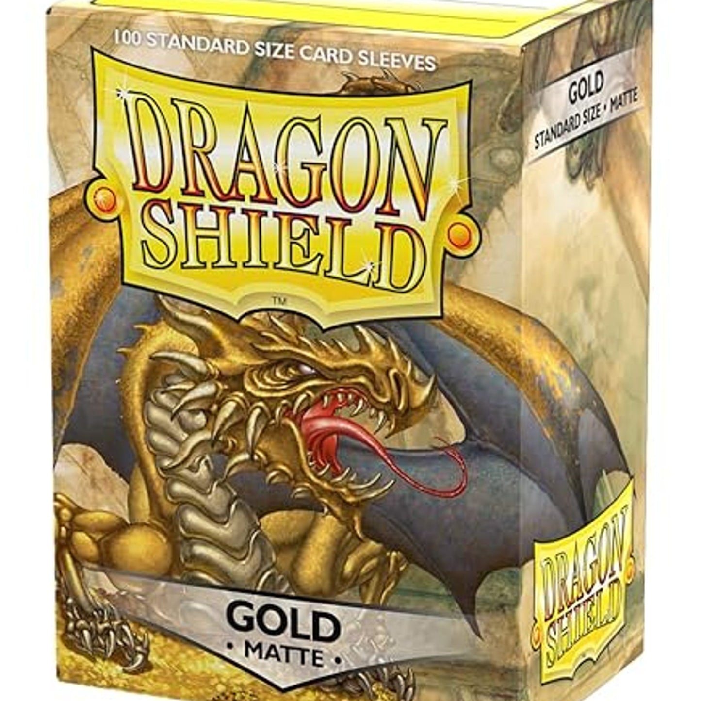 Arcane Tinmen Dragon Shield Matte Gold - 100 Card Sleeves