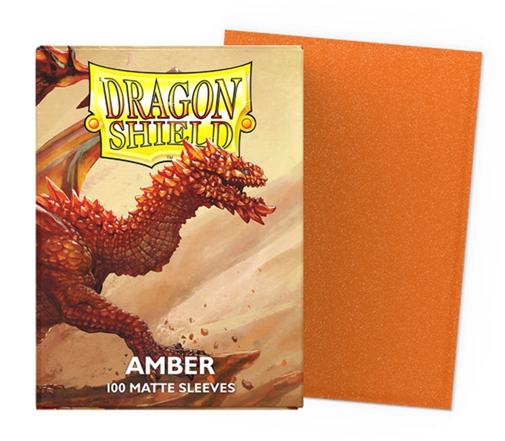 Dragon Shield Matte Amber Deck Protector - 100 Card Game Pieces