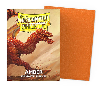 Dragon Shield Matte Amber Deck Protector - 100 Card Game Pieces