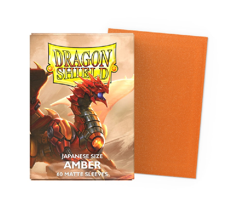 Dragon Shield Japanese Deck Protector 59x86mm Matte Amber, Pack of 60