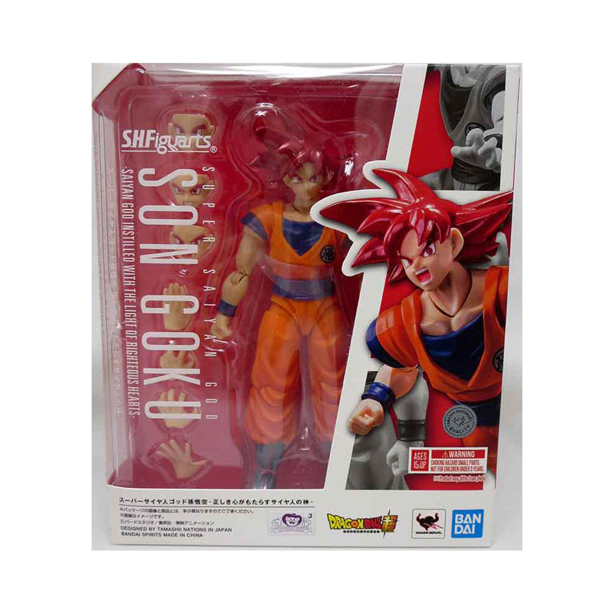 Tamashii Nations S.H. Figuarts Super Saiyan God Son Goku Figure