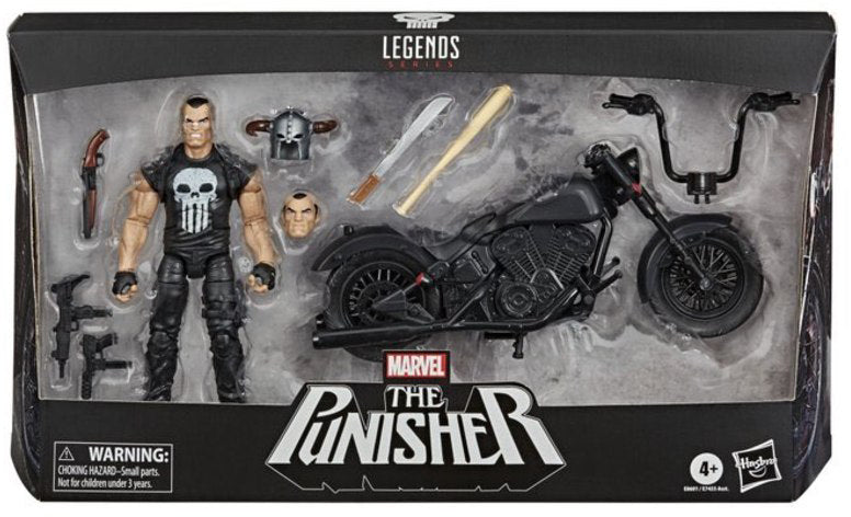 Marvel Legends Series 6-Inch Punisher Action Figure with Motorcycle