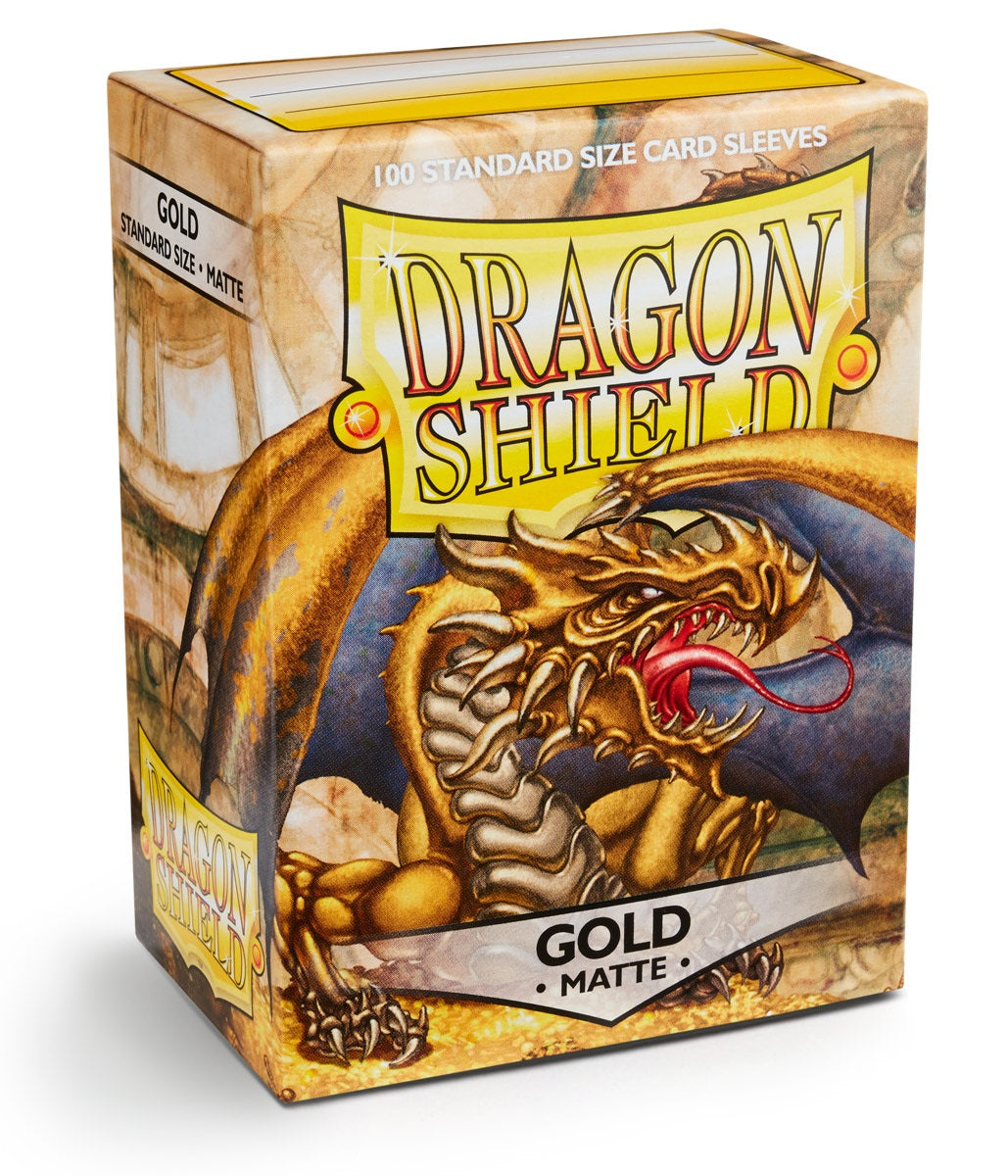 Arcane Tinmen Dragon Shield Matte Gold - 100 Card Sleeves