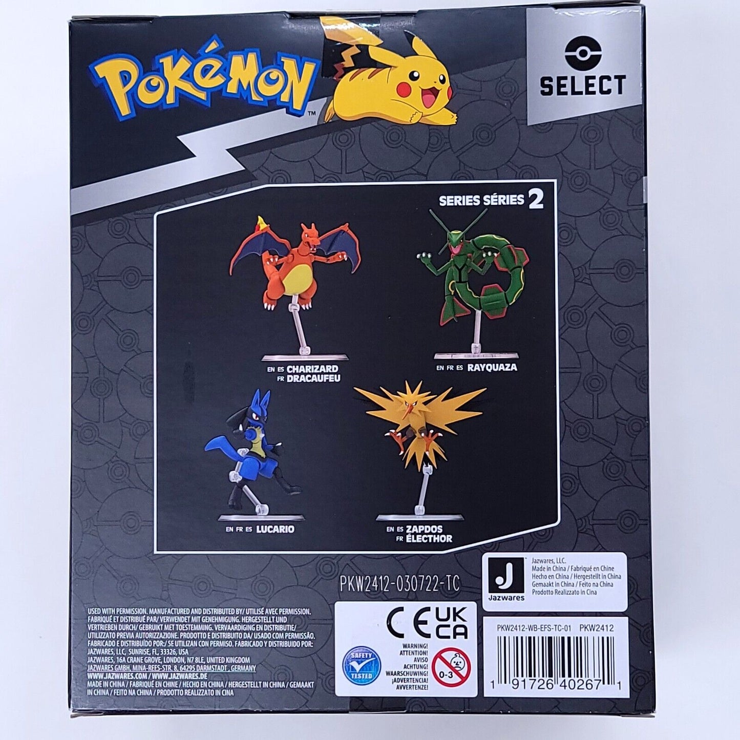 Pokemon Zapdos Select Series 2 Action Figure 10"x7"x5"