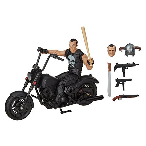 Marvel Legends Series 6-Inch Punisher Action Figure with Motorcycle