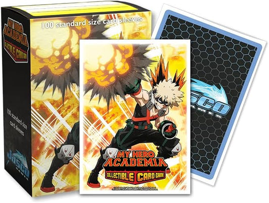 Arcane Tinmen Dragon Shield Sleeves – Matte Art: My Hero Academia: Bakugo Explode 100 CT - MTG Card Sleeves are Smooth & Tough - Compatible with Pokemon, MHA CCG & Magic The Gathering Cards (AT-16036)