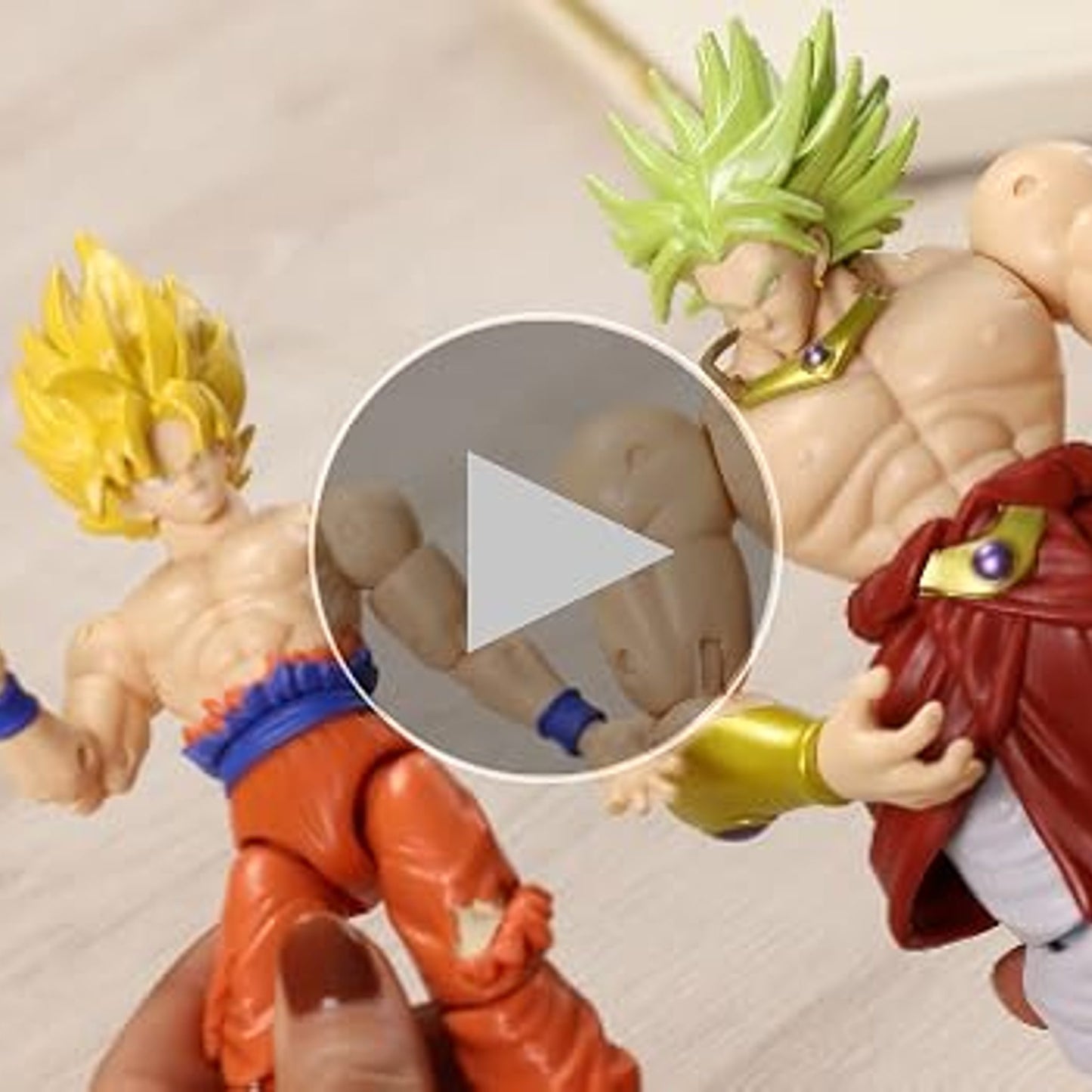 Dragon Stars Series - Dragon Ball Super - Super Saiyan Goku (Battle Damage Ver.) vs Super Saiyan Broly Battle Pack Action Figure Set