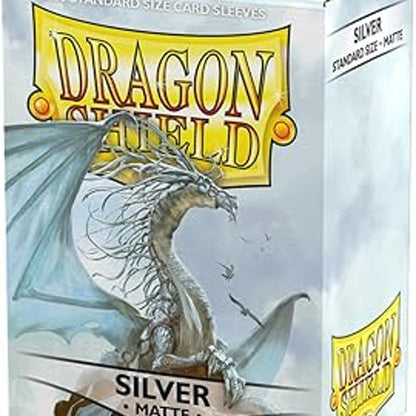 Arcane Tinmen Dragon Shield Matte Silver, 100 Card Sleeves