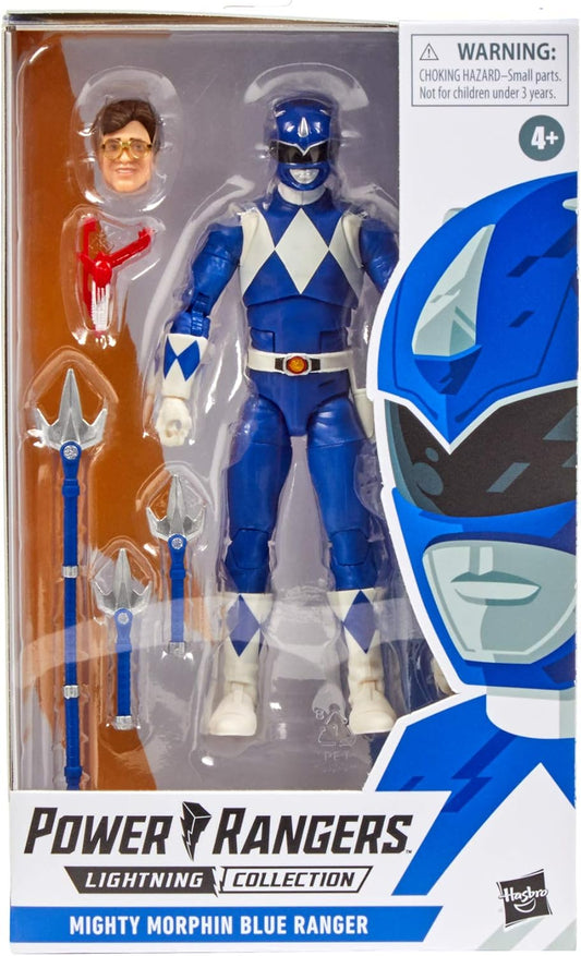 Power Rangers Lightning Collection Mighty Morphin Blue Ranger 6-Inch Premium Collectible Action Figure Toy with Accessories