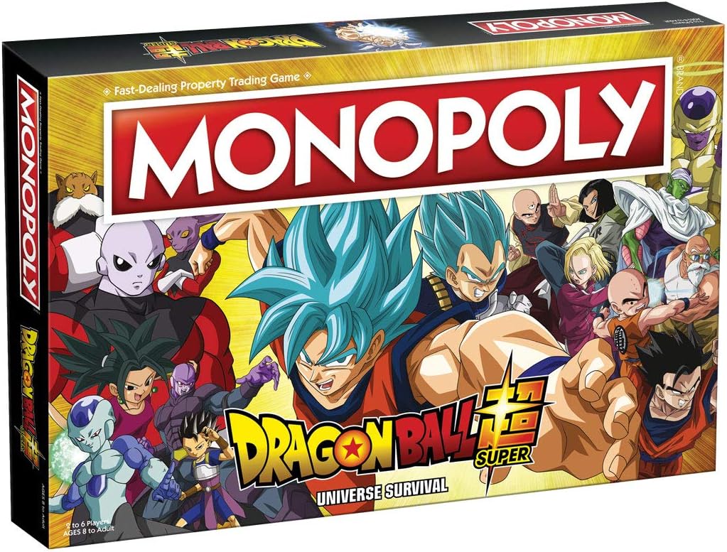 Monopoly Dragon Ball Super | Recruit Legendary Warriors Goku, Vegeta and Gohan | Official Dragon Ball Z Anime Series Merchandise | Themed Monopoly Game