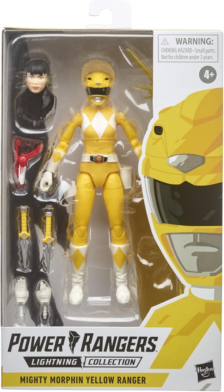 Power Rangers Lightning Collection 6-Inch Mighty Morphin Yellow Ranger Collectible Action Figure Toy with Accessories