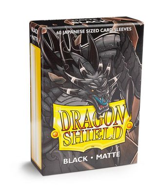 Arcane Tinmen Dragon Shield Japanese Matte Black Sleeves - 60 Count