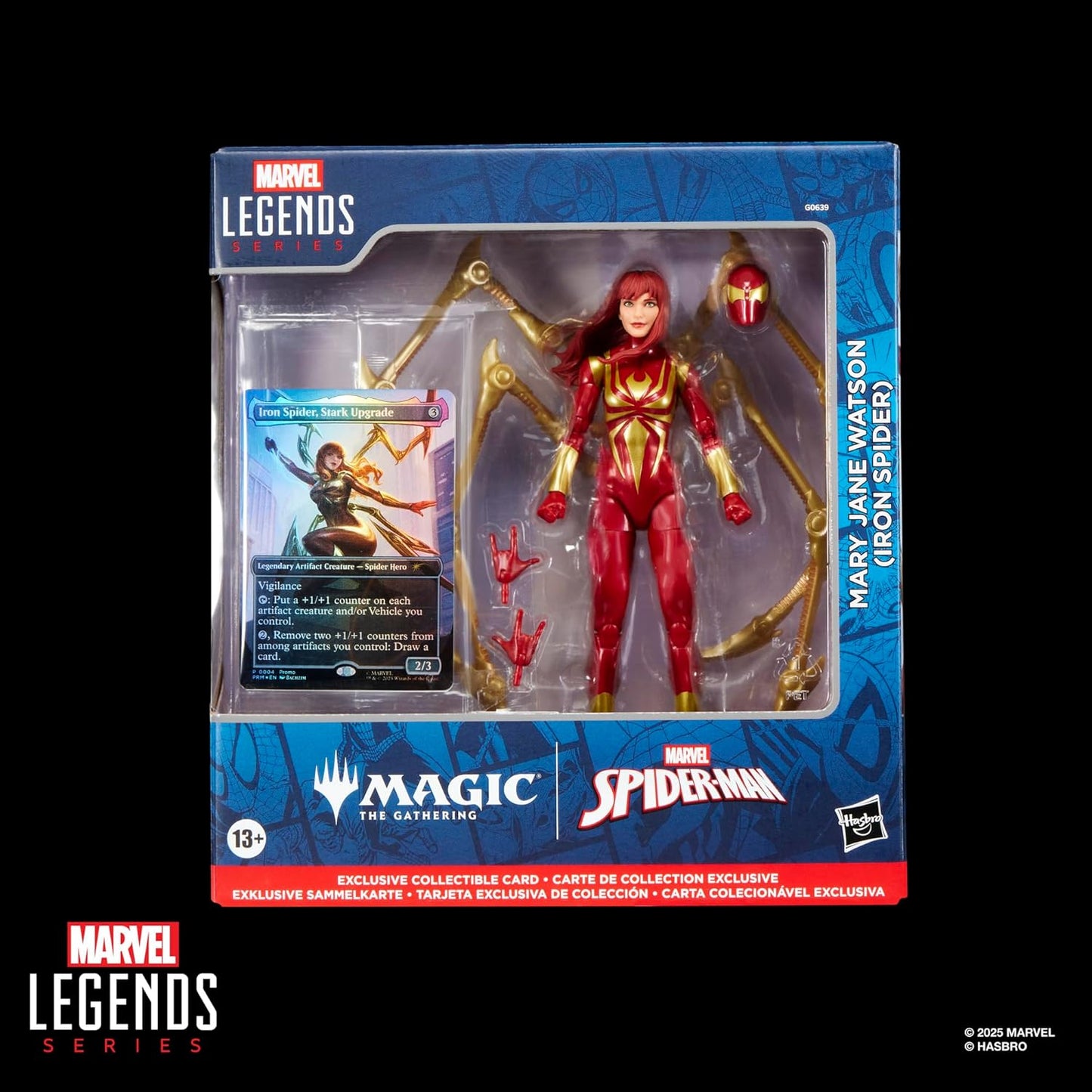 Marvel Legends Series Magic: The Gathering Mary Jane Watson (Iron Spider), 6-Inch Spider-Man Action Figure & Exclusive Foil Collectible Card Game Trading Card