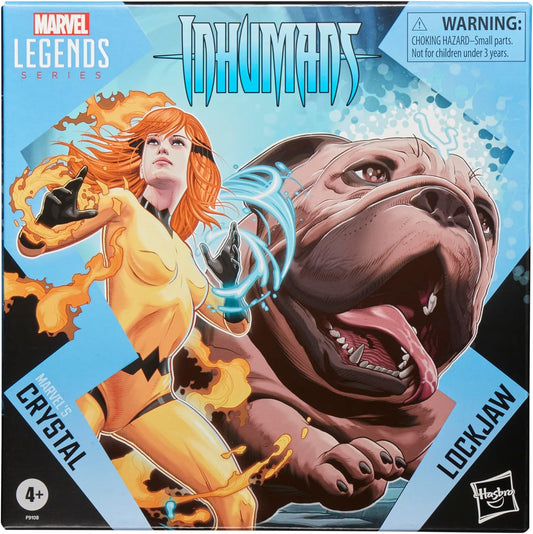 Marvel Legends Series Crystal and Lockjaw, Deluxe Comics Collectible 6-Inch Action Figures