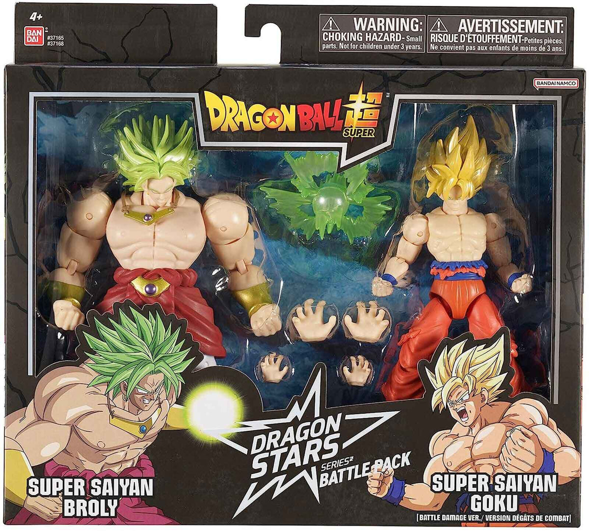 Dragon Stars Series - Dragon Ball Super - Super Saiyan Goku (Battle Damage Ver.) vs Super Saiyan Broly Battle Pack Action Figure Set