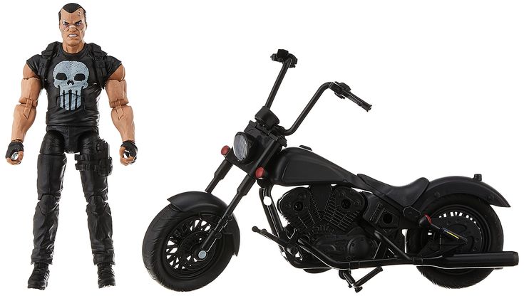 Marvel Legends Series 6-Inch Punisher Action Figure with Motorcycle