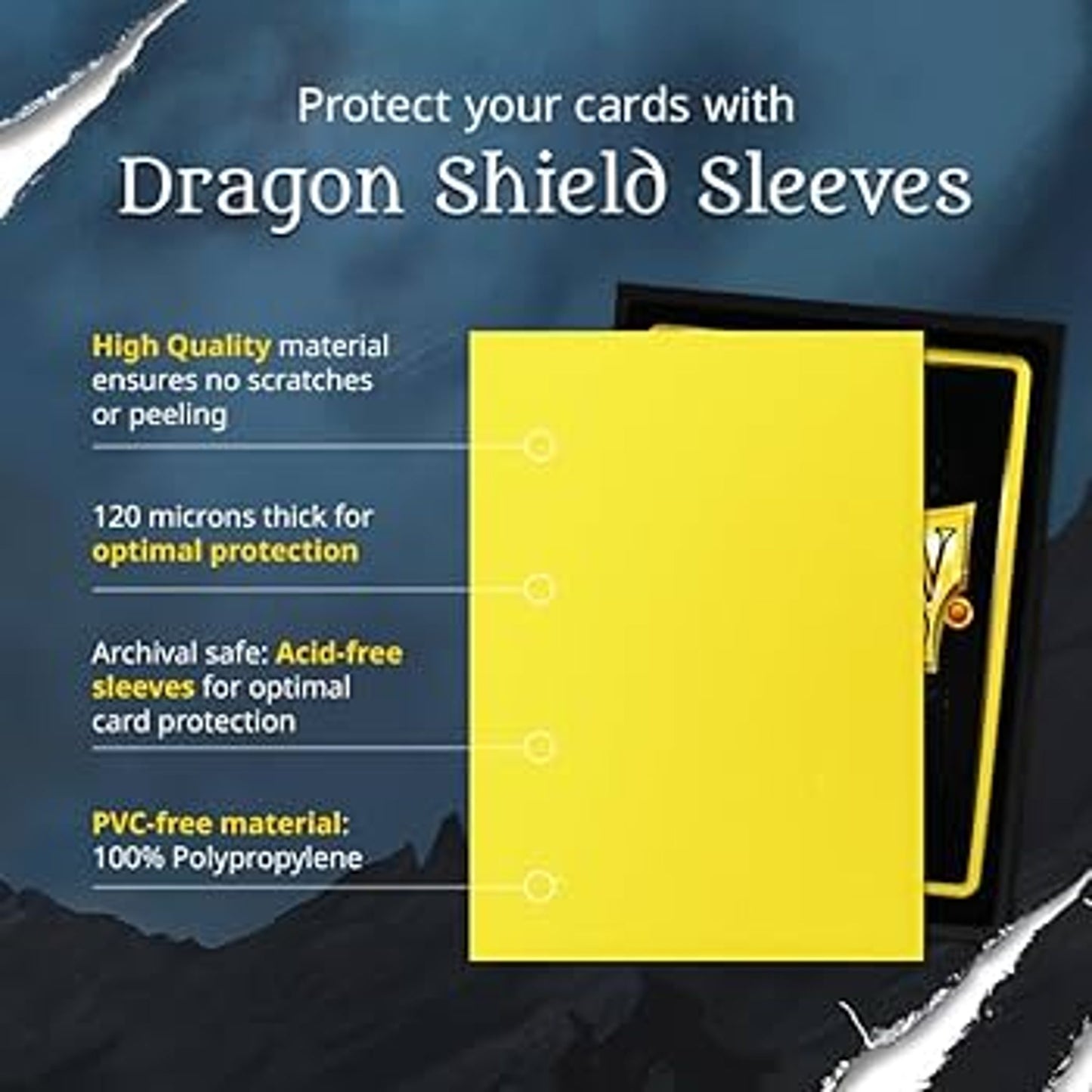 Arcane Tinmen Dragon Shield Japanese Matte Black Sleeves - 60 Count