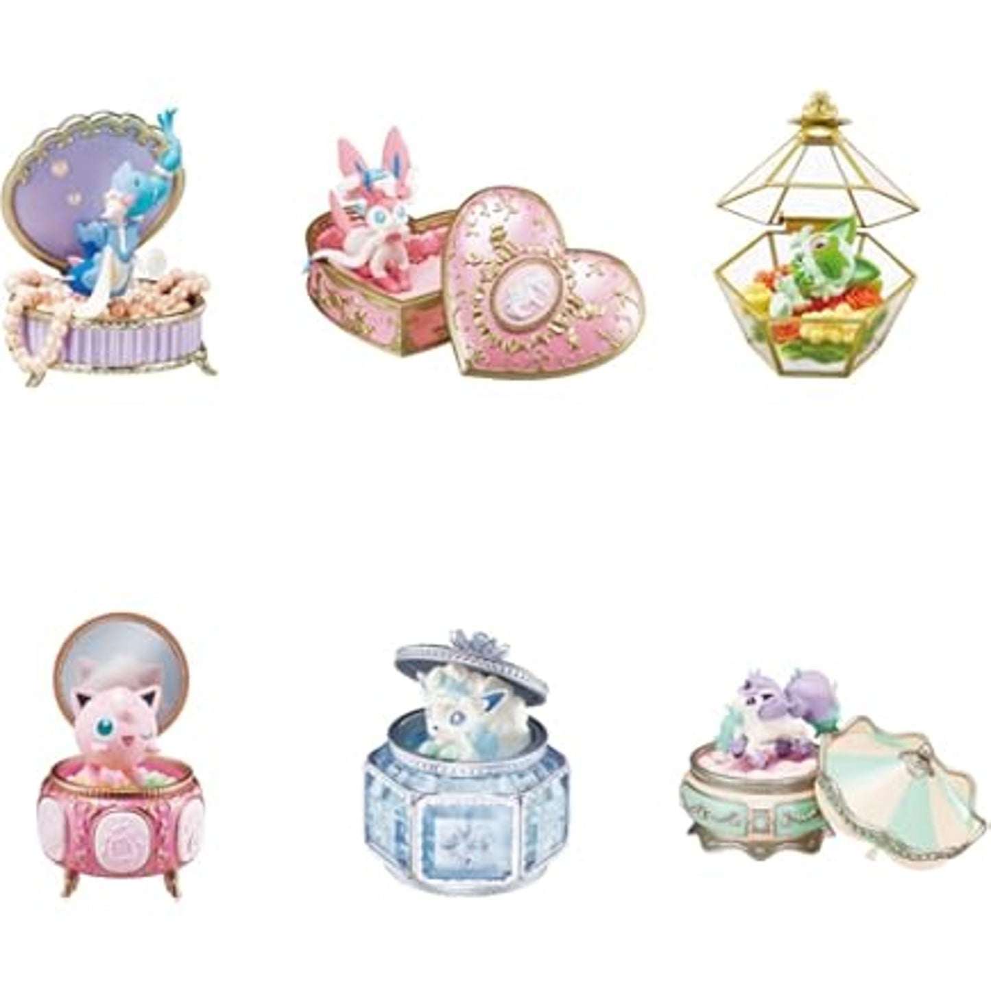 Re-Ment Pokémon Romantic Collection, PVC and ABS, 4.5" H