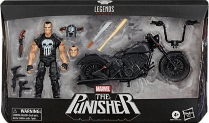 Marvel Legends Series 6-Inch Punisher Action Figure with Motorcycle