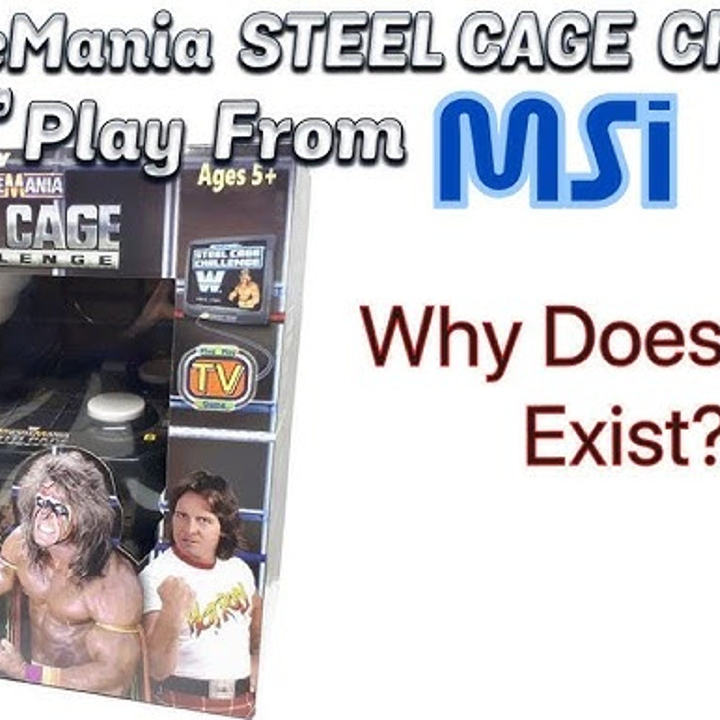 MSI Entertainment WWE Wrestlemania Steel Cage Challenge Plug & Play Game