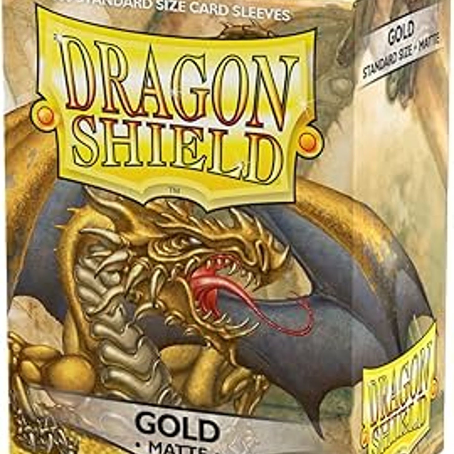 Arcane Tinmen Dragon Shield Matte Gold - 100 Card Sleeves