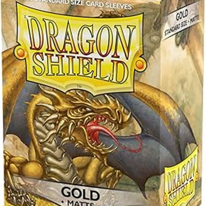 Arcane Tinmen Dragon Shield Matte Gold - 100 Card Sleeves