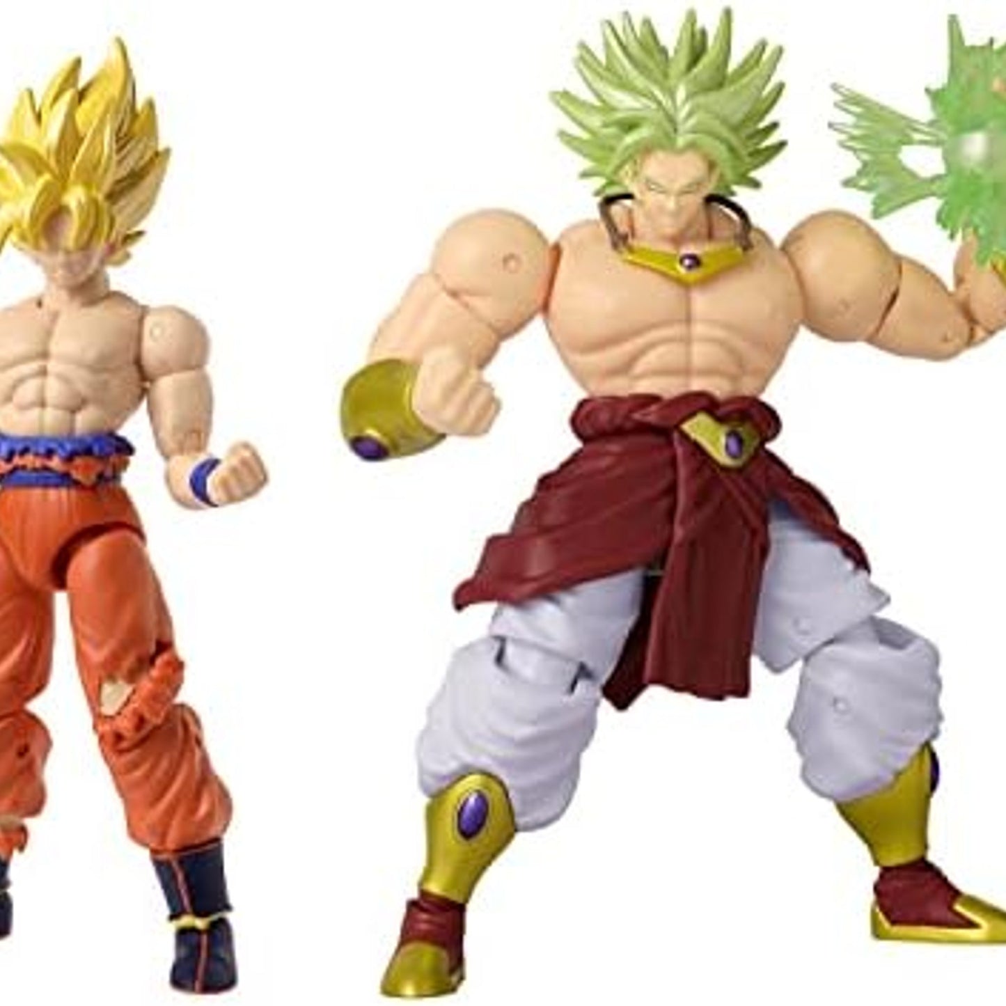 Dragon Stars Series - Dragon Ball Super - Super Saiyan Goku (Battle Damage Ver.) vs Super Saiyan Broly Battle Pack Action Figure Set