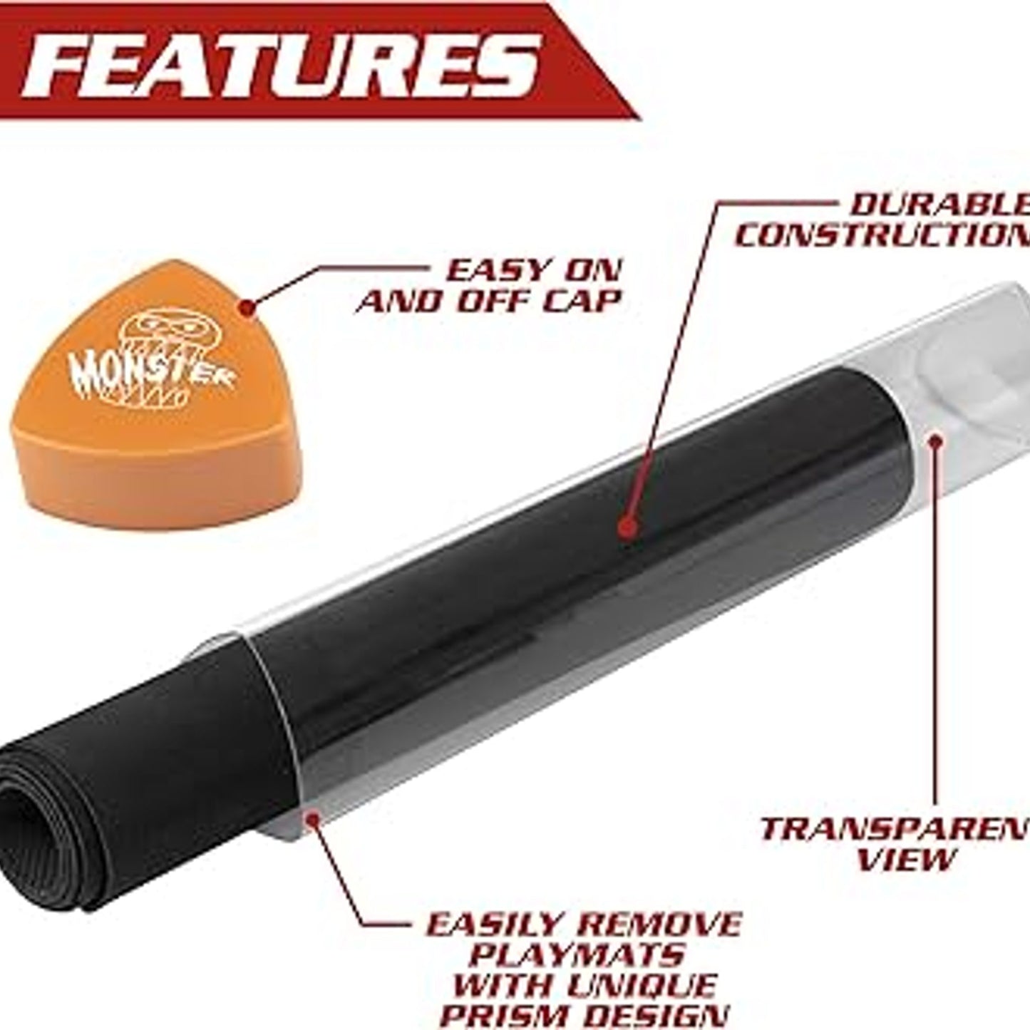 Monster Binders Play Mat Tube - Prism Trans BU Size 2