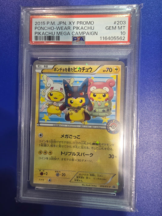 2015 P.M. JPN. XY PROMO PONCHO-WEAR. PIKACHU PIKACHU MEGA CAMPAIGN