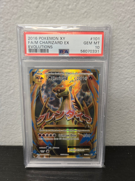 2016 pokemon XY Mega Charizard EX Evolutions PSA Gem MInt 10