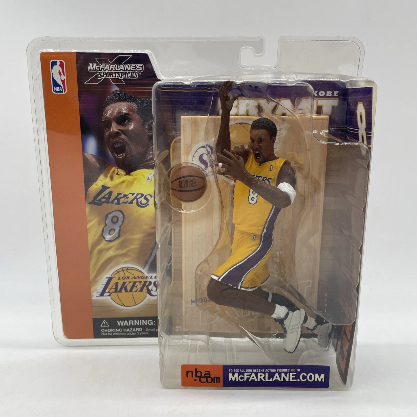 McFarlane 2002 Series 1 Kobe Bryant LA Laker Yellow Jersey
