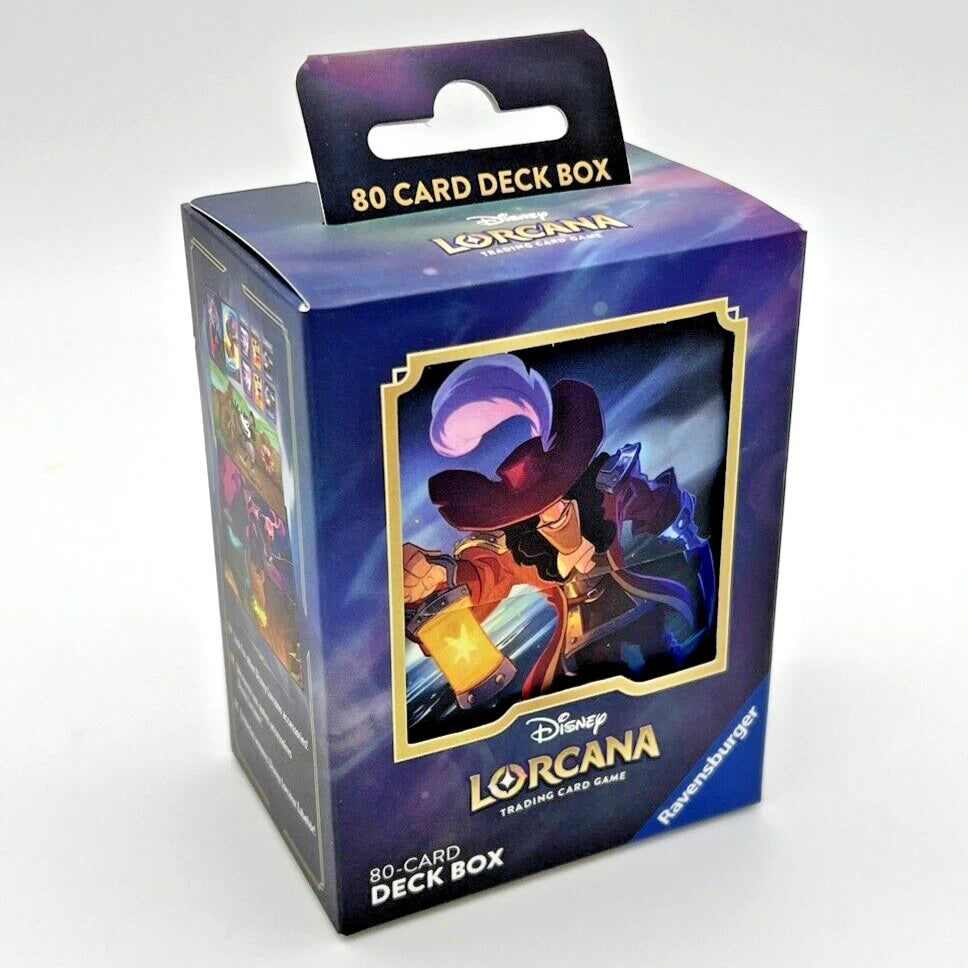 Disney LORCANA: FIRST CHAPTER TCG Peter Pan CAPTAIN HOOK 80-Card DECK BOX
