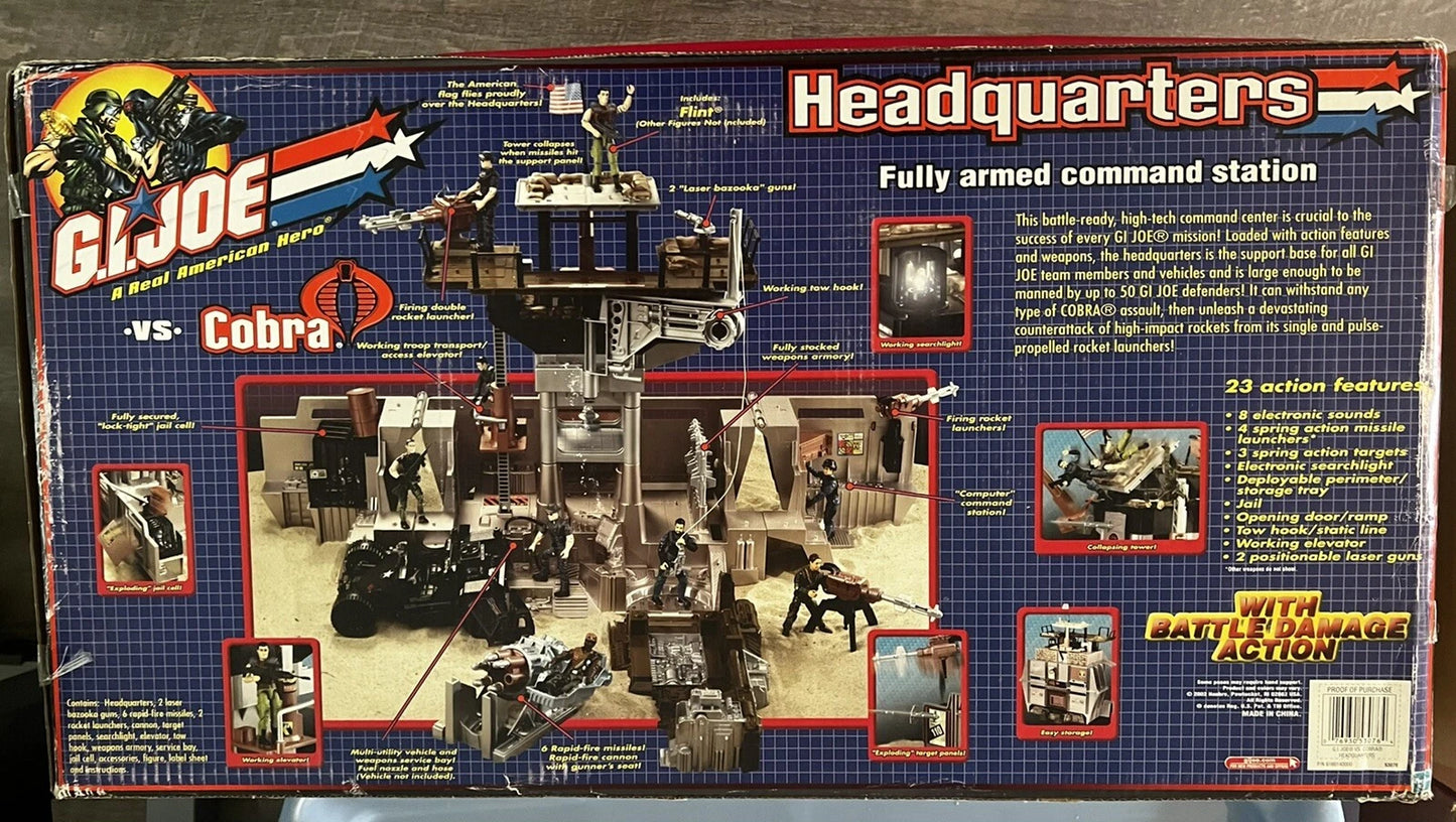 Hasbro GI Joe vs Cobra 3 3/4" Headquarters 2002 TRU Exclusive Flint - Brand New